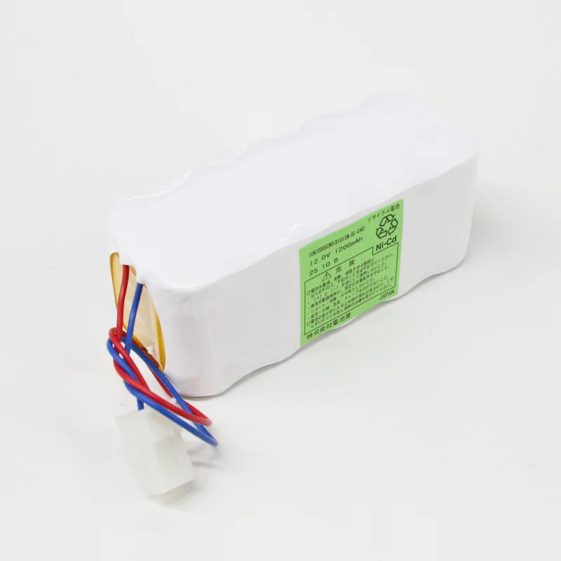 10N1200SC-W相当品 アツミ製誘導灯器具・非常灯器具用交換電池 12V1200mAh ＜年度シール付き＞ AMP 1-480318-0コネクター付き 10KR1200SCH相当品