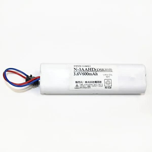 N-3AAHD (FSK010) 相当品 SANYO製誘導灯用交換電池 ＜年度シール付き＞ コネクター付きそのまま取付できます。 【送料全国一律275円】