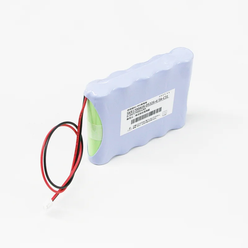 5KR-1700AU 相当品 SANYO製相当品 組電池製作バッテリー クランプ式接地抵抗計 電源 マルチ計測器 MET-1 等用 6V1700mAh コネクター付き