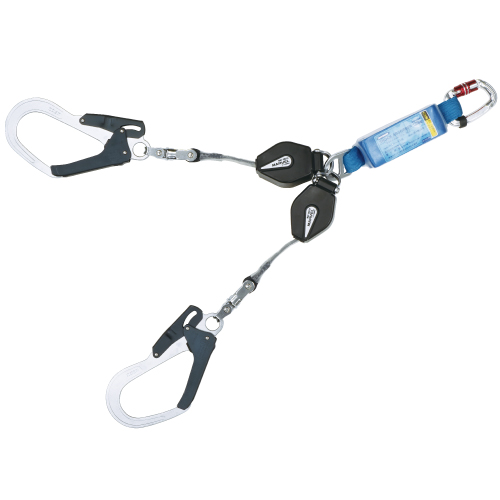 MAT-CR212-130 マーベル フルハーネス用巻取式ツインランヤード 【130kg】