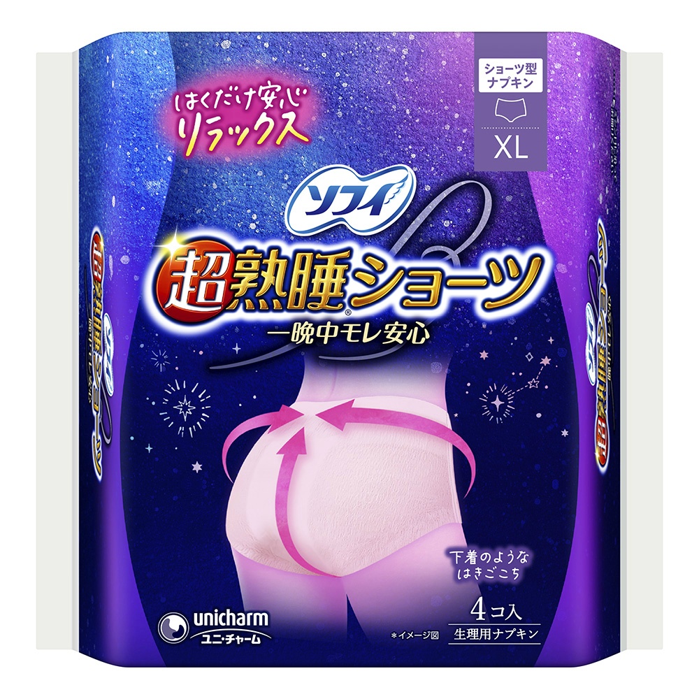 ユニ・チャーム 純正品 ソフィ超熟睡ショーツ ＸＬ ４枚 4903111355464