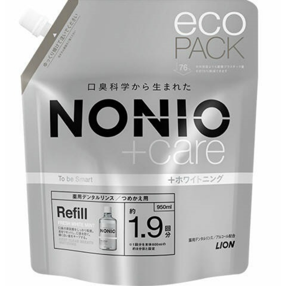 ライオン 純正品 ＮＯＮＩＯプラスホワイトニング デンタルリンス つめかえ用 4903301332732
