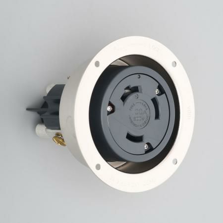 31066  アメリカン電機  引掛形 フランジコンセント 3P 100A 600V