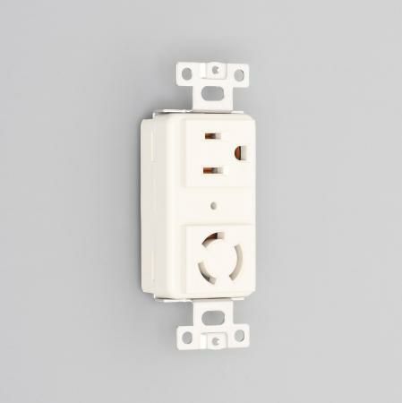 3110HCD アメリカン電機 複式横型埋込コンセント 白 接地形2P 15A 125V 平刃型+引掛形 コンビ横