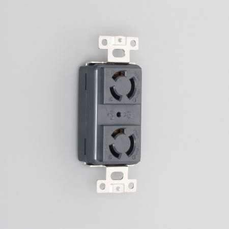 3110HD-BK アメリカン電機 複式横型埋込コンセント 黒 接地形2P 15A 125V 引掛形