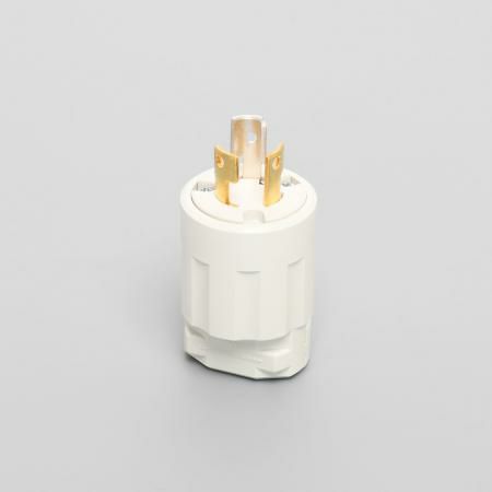 3112N-L5-IV アメリカン電機 プラグ ナイロンカバー 白 接地形2P 15A 125V ＜引掛形 NEMA L5-15＞