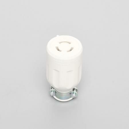 3114R-IV  アメリカン電機  引掛形 コードコネクタボディ(ゴムカバー） 白 接地2P 15A 125V