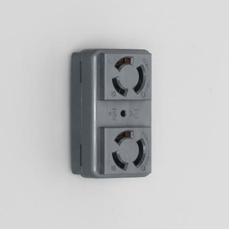 3117HD-BK アメリカン電機 複式機器用アウトレット 黒 接地形2P 15A 125V 引掛形