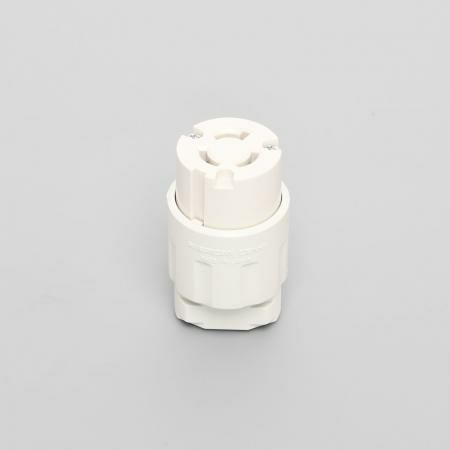 3124N-IV  アメリカン電機 コードコネクタボディ ナイロンカバー 白 接地形2P 15A 250V ＜引掛形 NEMA規格 L6-15＞
