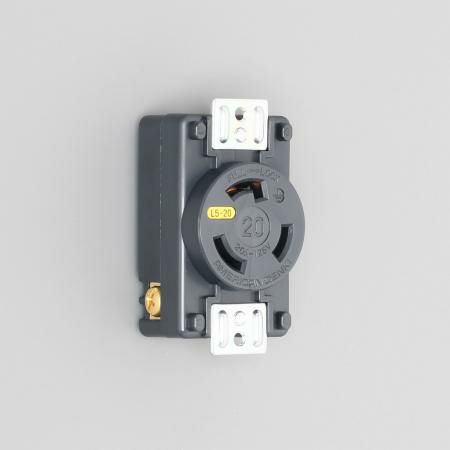 3210-P-L5 アメリカン電機 パネル用コンセント 接地形2P 20A 125V ＜引掛形 NEMA規格 L5-20＞