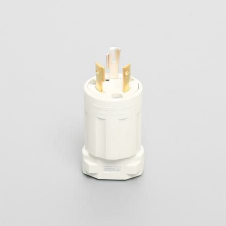 3222N-L6-IV アメリカン電機 プラグ ナイロンカバー 白 接地形2P 20A 250V ＜引掛形 NEMA規格 L6-20＞