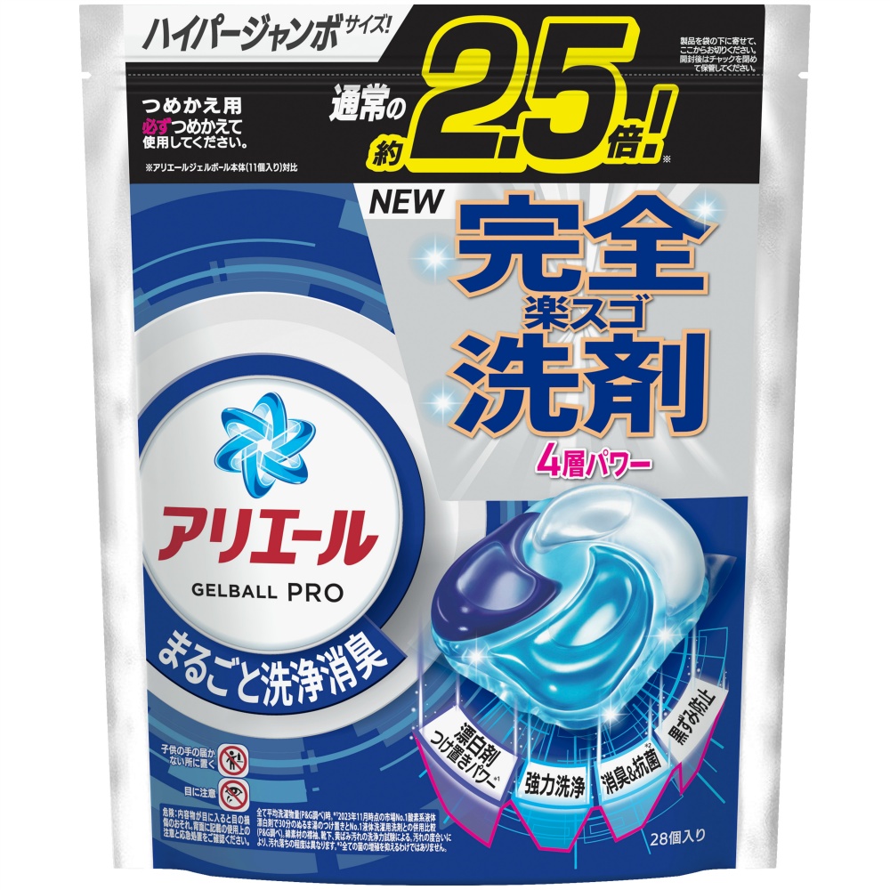 Ｐ＆Ｇ 純正品 アリエールジェルボールプロつめかえハイパージャンボサイズ 4987176284723