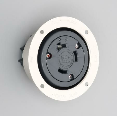3666  アメリカン電機  引掛形 フランジコンセント 3P 60A 600V