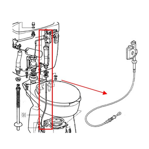CF-930DB LIXIL・INAX 純正部品 ケーブルアッセンブリ トイレ部品 [CF-930DB]