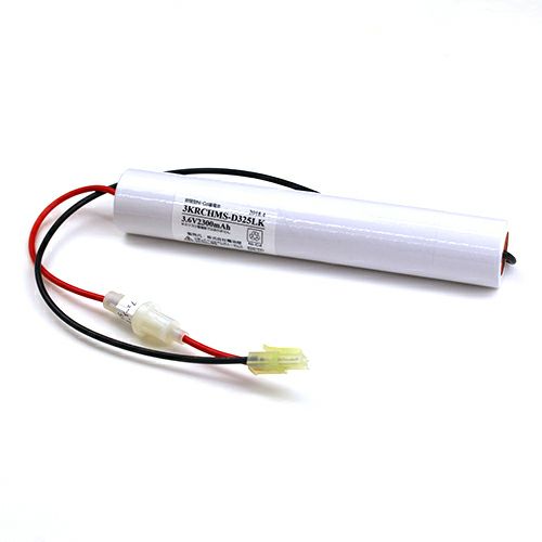 3KR-CH-MS相当品 3.6V2300mAh L型 組電池作成バッテリー  ミツヨシ電機相当品等 コネクタ付