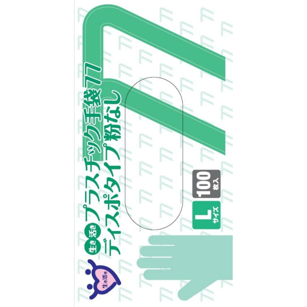 宇都宮製作 純正品 生き活きプラスチック手袋＃７７ Ｌ 4976366011706