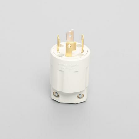 4222N-IV  アメリカン電機  引掛形 プラグ(ナイロンカバー） 白 接地3P 20A 250V