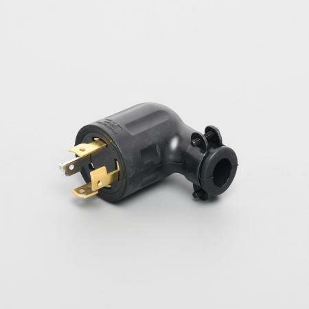 4222RL  アメリカン電機  引掛形 プラグ(ゴムカバー･L型) 接地3P 20A 250V