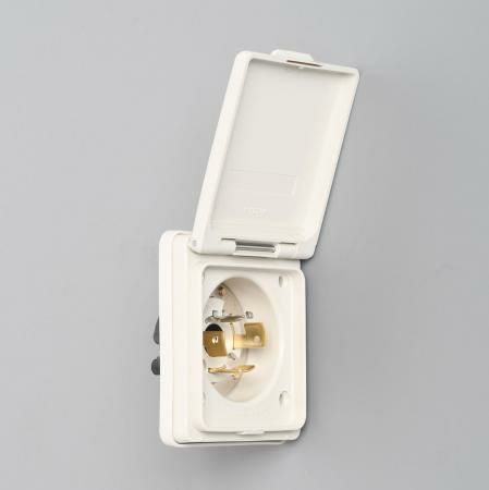 4225NW  アメリカン電機  引掛形 防水形フランジインレット(ナイロン製) 接地3P 20A 250V