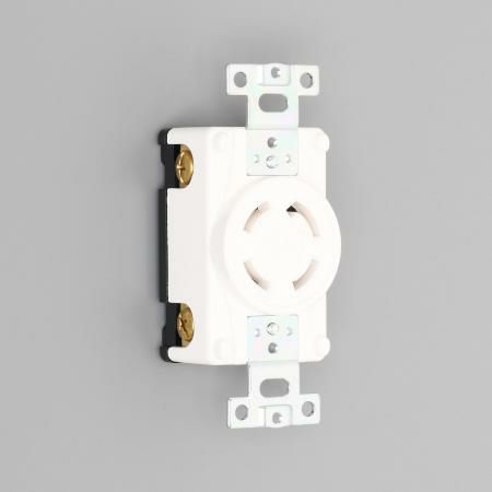 4320-IV  アメリカン電機  引掛形 埋込コンセント 白  接地3P 30A 250V