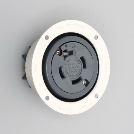 4666  アメリカン電機  引掛形 フランジコンセント 接地3P 60A 600V
