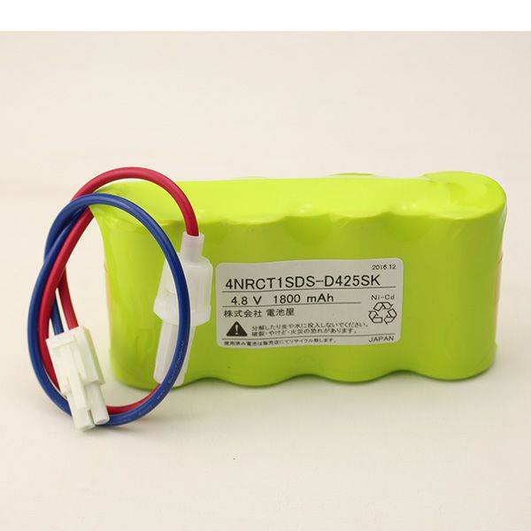 4NR-CT-1SD相当品 (同等品) 4.8V1.8Ah 日立製作所製誘導灯器具電池 ＜年度シール付き＞ コネクター付きそのまま取付できます。