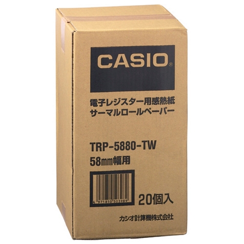 TRP-5880-TW カシオ計算機 レジ用サーマルロール TRP-5880-TW 20巻 4971850503989 分類:レジスター用ロールペーパー
