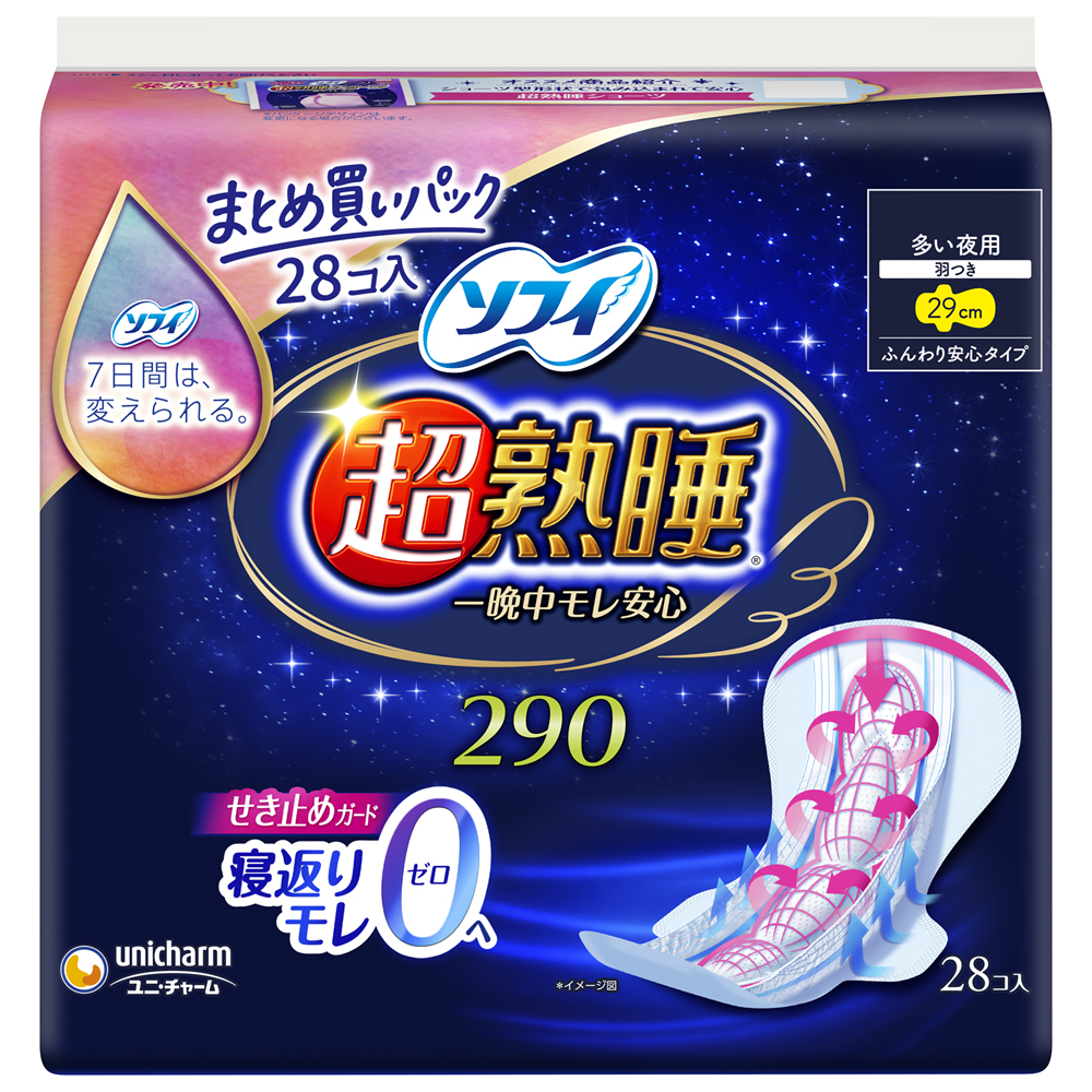 ユニ・チャーム 純正品 ソフィ超熟睡ガード２９０ ２８枚 4903111364961