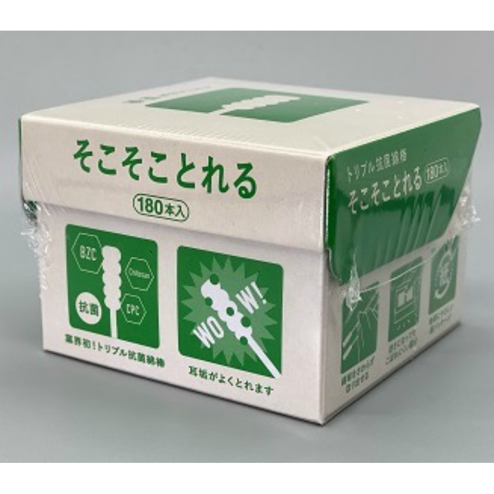 平和メディク 純正品 トリプル抗菌綿棒そこそことれる１８０本入 4976558003915