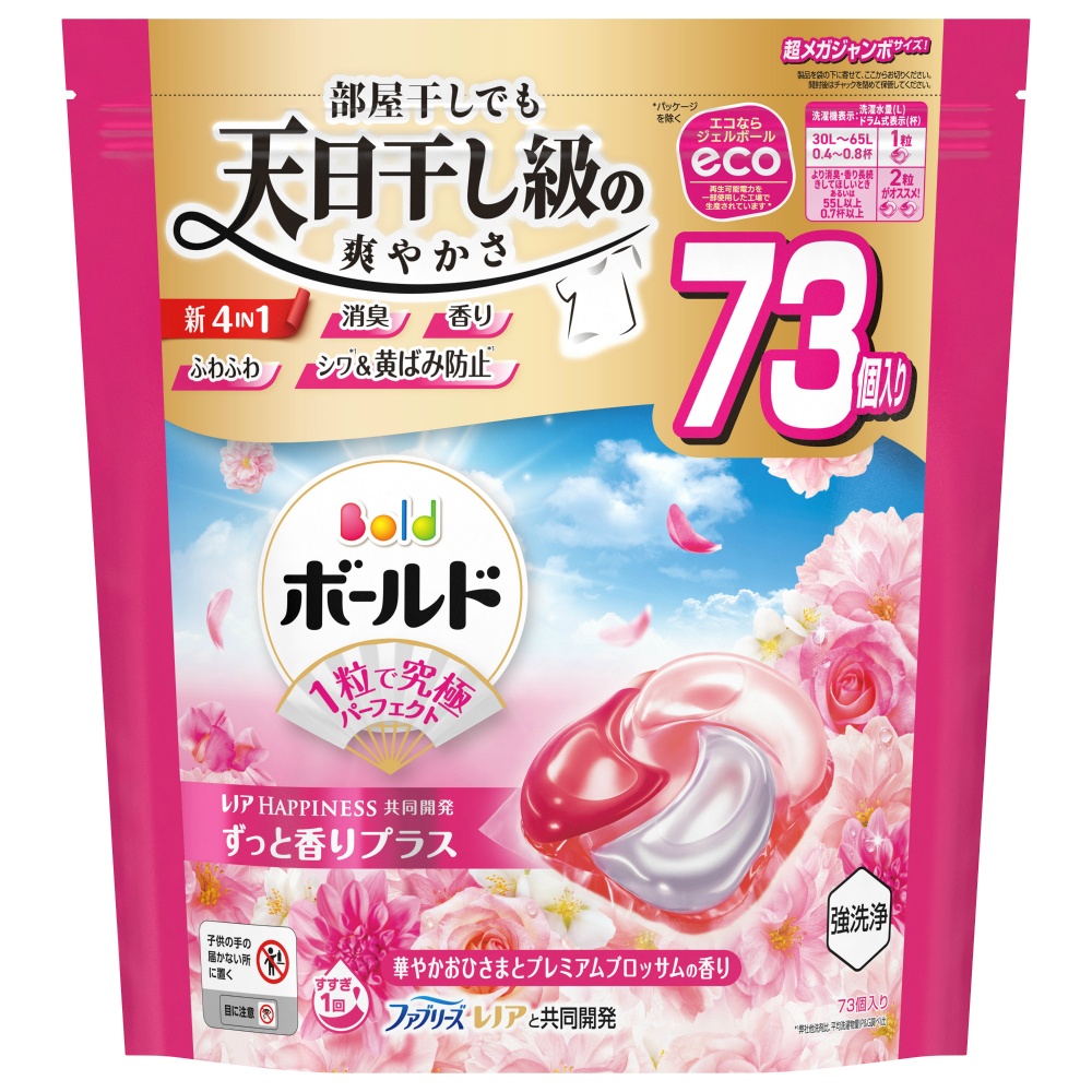 Ｐ＆Ｇ 純正品 ボールドジェルボール４Ｄ華やかプレミアムブロッサムの香りつめかえ超メガジャンボサイズ 4987176292438