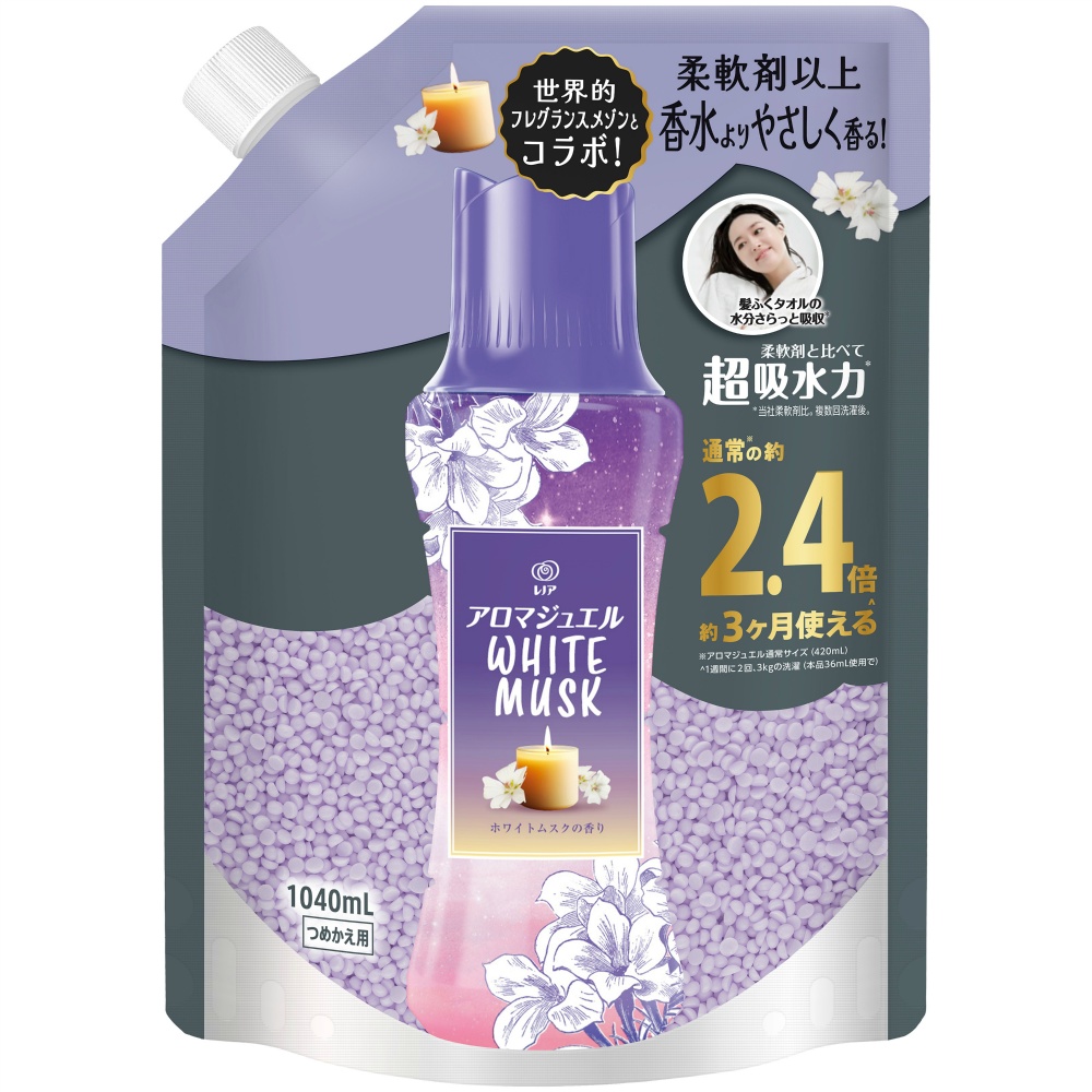 Ｐ＆Ｇ 純正品 レノアアロマジュエルホワイトムスクの香りつめかえ用特大サイズ 4987176278388