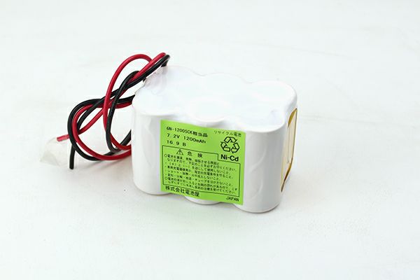 6N-1200SCK相当品(同等品) SANYO製相当品 組電池製作バッテリー 輸液ポンプ テルモ TE112 等用 7.2V1200mAh W型 コネクタ付