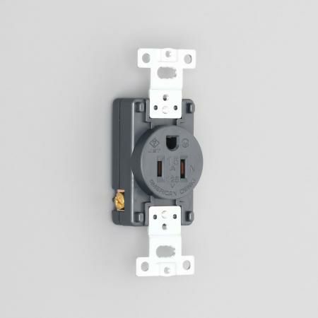 7110GN アメリカン電機 埋込コンセント 接地形2P 15A 125V ＜平刃形 NEMA規格5-15＞
