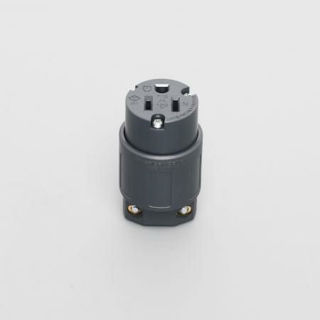 7114GN アメリカン電機 コードコネクタボディ （ナイロンカバー） 接地形2P 15A 125V ＜平刃形 NEMA規格 5-15＞