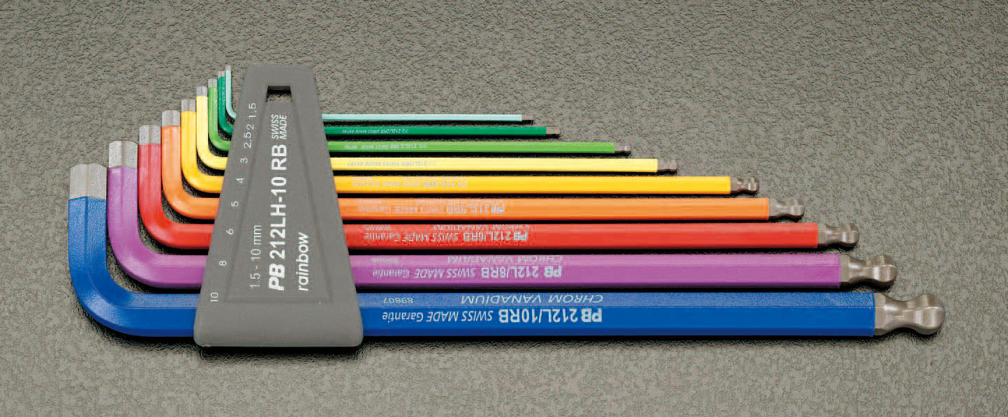 EA573LL エスコ 1.5-10mm/９本組 [Ball Hexagon]キーレンチ （PBSWISSTOOLS PB212.LH-10RBCN）