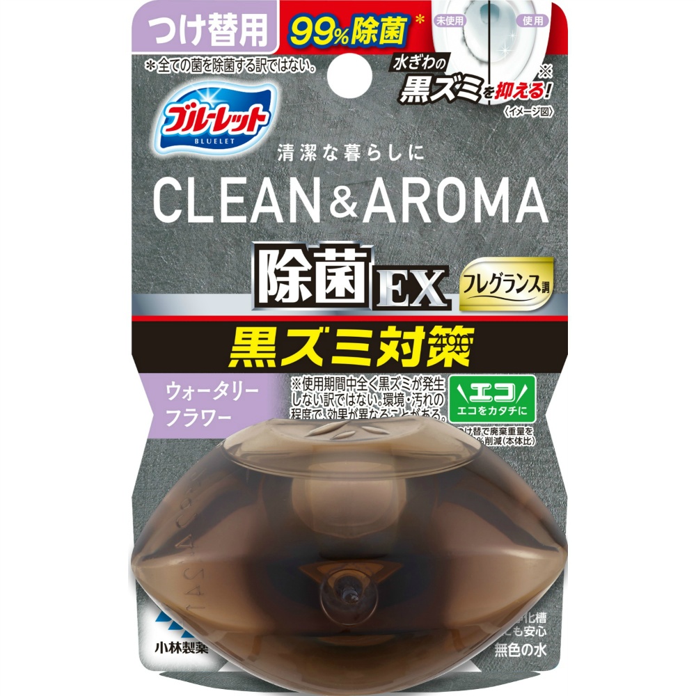 小林製薬 純正品 液体ブルーレットおくだけ除菌ＥＸフレグランスつけ替用クリーン＆アロマウォータリーフラワー 4987072099001