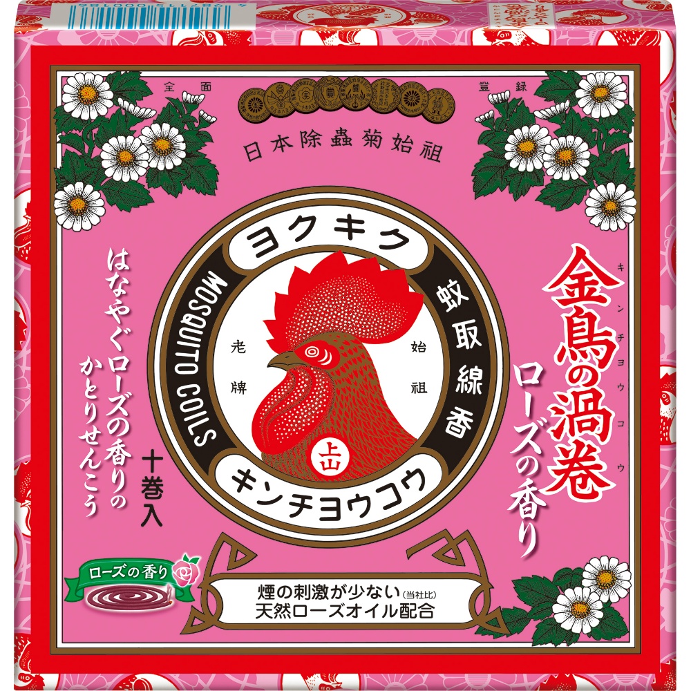 大日本除虫菊（金鳥） 純正品 金鳥の渦巻Ｖローズの香り 4987115000186