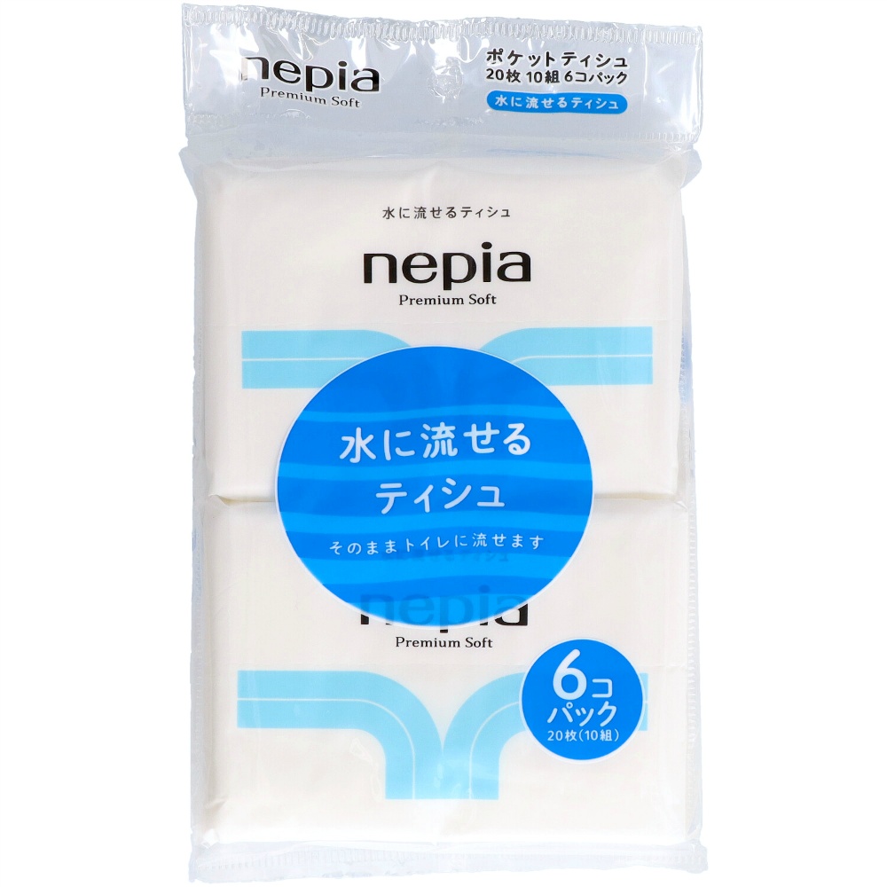 王子ネピア 純正品 ネピアプレミアムソフト水に流せるポケット６Ｐ 4901121631264
