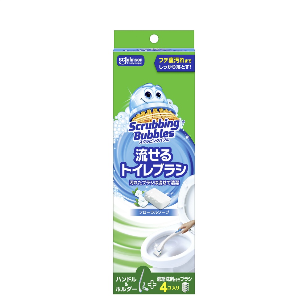 ジョンソン 純正品 スクラビングバブルシャット流せるトイレブラシ本体 4901609001510