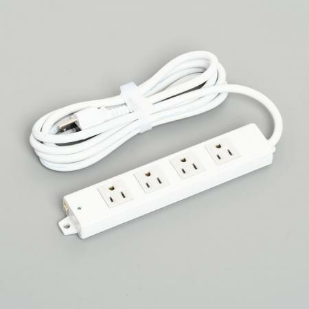 A8111  アメリカン電機  平刃形 OAタップ4ケ口 コ-ドセット マグネット付 接地2P 15A 125V
