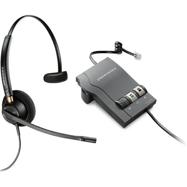 【中止品】ENCOREPRO 510(HW510)+VISTA M22セット Plantronics（プラントロニクス） 一日中快適な装着感 ヘッドセットと高度なノイズ除去搭載 モジュラーアダプター