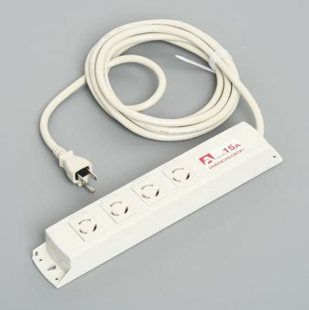KC1014  アメリカン電機  引掛形 OAタップ4ケ口 コ-ドセット 接地2P 15A 125V