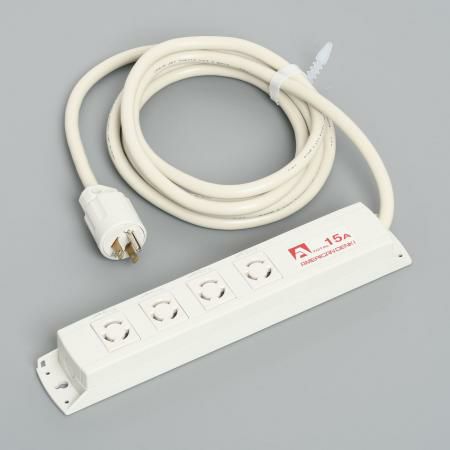 KC1015  アメリカン電機  引掛形 OAタップ4ケ口 コ-ドセット 接地2P 15A 125V