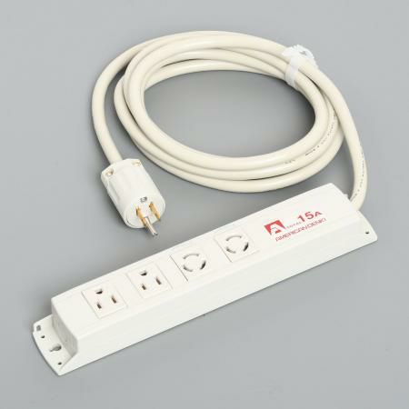 KC1025  アメリカン電機  コンビ OAタップ4ケ口 コ-ドセット 接地2P 15A 125V