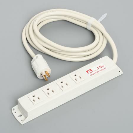 KC1030  アメリカン電機  平刃形 OAタップ4ケ口 コ-ドセット 接地2P 15A 125V