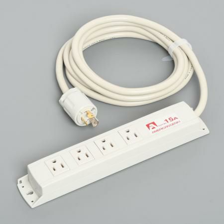 KC1035  アメリカン電機  平刃形 OAタップ4ケ口 コ-ドセット 接地2P 15A 125V