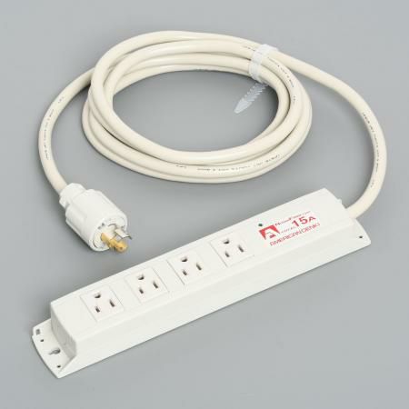 KC1035NF  アメリカン電機  平刃形 OAタップ4ケ口 コ-ドセット NF付 接地2P 15A 125V