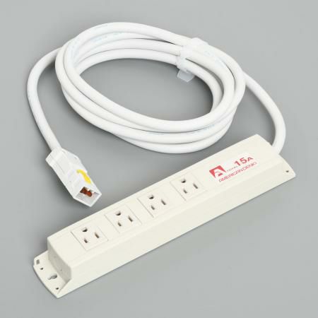 KC1036  アメリカン電機  平刃形 OAタップ4ケ口 コ-ドセット 接地2P 15A 125V