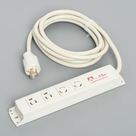 KC1040  アメリカン電機  コンビ OAタップ4ケ口 コ-ドセット 接地2P 15A 125V