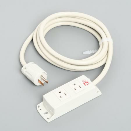 KC1090  アメリカン電機  平刃形 OAタップ2ケ口 コ-ドセット 接地2P 15A 125V